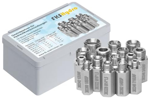 FKS Hydro Gewindelehre für Hydraulikverschraubungen, 15-teiliges Set