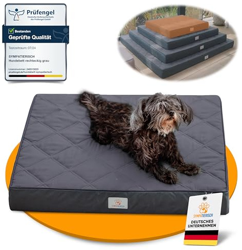 Orthopädisches Hundebett [Wasserdicht] - Die neue Lieblings-Hundematte deiner Fellnase, Rutschfestes Hundekissen, Hundekörbchen, Hundekorb, Bezug waschbar | Kleine bis große Hunde - 70x60x8 cm