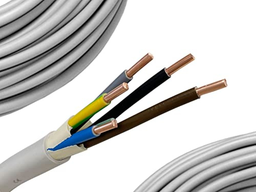 NYM-J 5x6mm² Feuchtraumkabel Mantelleitung 1-50 Meter, Länge:10 Meter