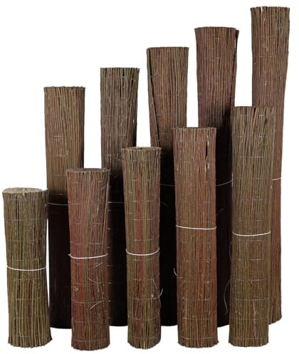 H4L Weidenmatte Sichtschutz Zaun Windschutz Sichtschutzmatte Weidenzaun 150cm 3m