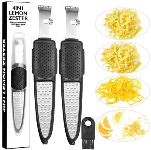 ELNLE Zester Reibe Käsereibe Zestenreißer Zitronenreibe Edelstahl Zestenschneider Küchenreibe Parmesanreibe Zitronen Zester Zitronenschaber für Zitronen Orangenschäle Peeling Küche Gadgets