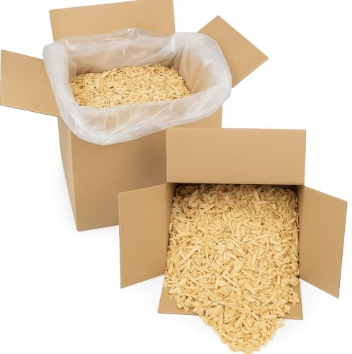 karton-billiger Hackschnitzel 300 Liter Holzhackschnitzel Mulch für den Garten Einstreu, Hochbeete, Streu, Holzschnitzel