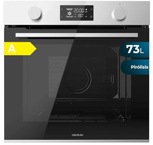 Cecotec Einbau-Backofen Pyrolyse 73L Bolero Hexa P526000 Line. 2800W, 9 Funktionen, Display, Pyrolyse, Kühlgebläse, Abtau-Modus, Umluft-Modus, Eco-Modus, Vierfach-Glas-Tür