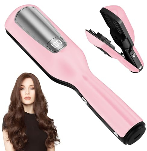 Splissentferner, Mini Kabelloser Haarschneider mit Spliss, entfernt Spliss und kaputte Haarspitzen schnell und effektiv, mit LED-Anzeige, tragbarer kabelloser Spliss-Haarschneider entfernt (Pink)