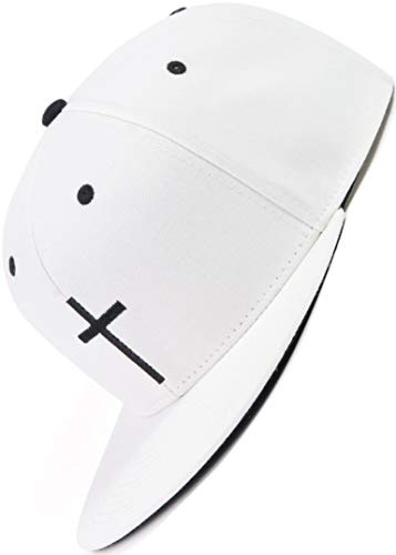 Bexxwell Snapback Cap mit Kreuz-Stickerei (Weiß)