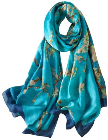 Trillion London® Seidentuch Damen Tücher Halstuch Geschenk für Frauen | 180 × 90 cm biete, Vielseitig tragbar als Halstuch, Schal, Kopftuch oder Schultertuch für jeden Anlass