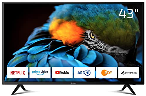 DYON Smart 43 XT - 108 cm (43 Zoll) Fernseher (Full-HD Smart TV, HD Triple Tuner (DVB-C/-S2/-T2), Prime Video, Netflix & HbbTV)
