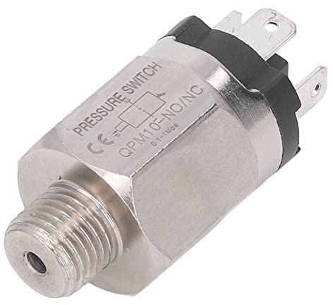 Edelstahl Membrandruckschalter 1/2 Zoll mit einstellbarem Druckregler 5-150 PSI für Wasser und Druckluft IP65 industrietauglich