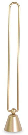 Riffelmacher 11995 - Kerzenlöscher, Größe 25 x 4 cm, Gold matt, aus Metall, Flammenlöscher für Kerzen, Gesteck, Kranz, Weihnachten, Advent, Alltag