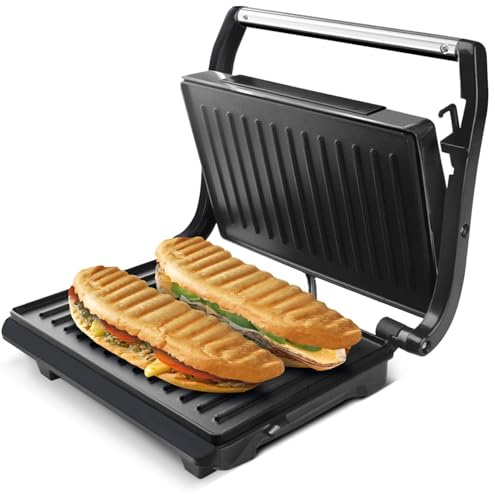 Taurus Amazing GR1700 - 700W Electric Sandwich Maker, with Non-Stick Grill Plates, Black