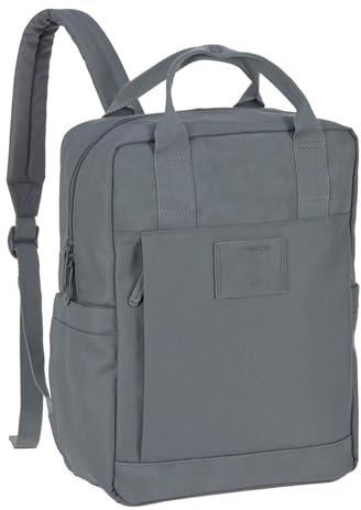 LÄSSIG Baby Wickelrucksack Wickeltasche Rucksack mit Wickelunterlage, Kinderwagenbefestigung, Flaschenhalter nachhaltig produziert/GRE Vividal Backpack