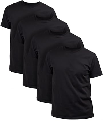 Basic Treasure 4-Pack T-Shirts für Herren 100% Baumwolle, T-Shirt Männer | Lockere, zugleich figurbetonte Passform; aufgedrucktes Nackenetikett vermeidet störendes Etikettgefühl, waschbar bei 40 °C