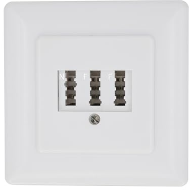 BIGtec TAE Dose Telefondose Unterputz NFF UP Anschlussdose 3x6-polig signalweiß weiß Telefon DSL-Splitter Fax Modem Router Anrufbeantworter