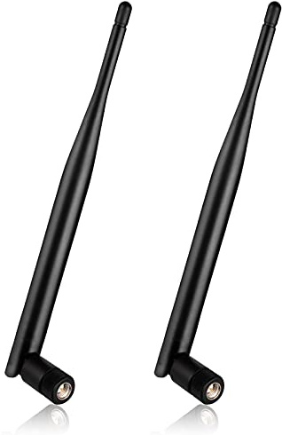 Nelawya WLAN Antenne 6 dBi SMA Stecker Dualband 2,4/5,8 GHz MIMO Antenne für WiFi Router, PC Desktop, USB Adapter, PCI-E-Karten, Sicherheits-IP-Kamera, FPV-Kameramonitor, Wireless Range Extender