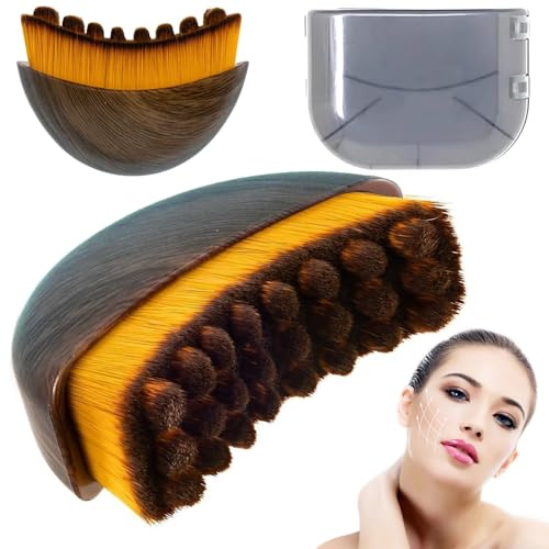 VLEDARLING Gesicht face brush, Peelingbürste, Trockene Gesichtsbürste, Klosterbürste Gesicht, Trockenbürste, Lymphatische Gesichtsbürste, Dry Brush Face, Naturborsten zur Trockenbürsten Massage