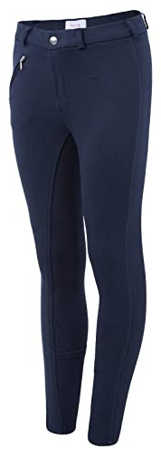 horze Active Kinder Reithose Vollbesatzhose Silikon Grip Mit Elastische Beinabschlüsse, Alle Größen