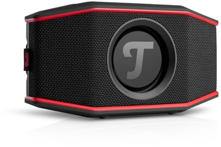 Teufel ROCKSTER GO 2 tragbarer Bluetooth-Speaker, IP67 | Lange Akkulaufzeit (28 h), kabelloses Musikstreaming, USB-Soundkarte, Außeneinsatz, Dynamore-Technologie, Google Fast Pair