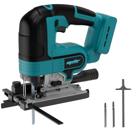 Mellif Akku-Stichsäge 18V – Kompatibel mit Makita LXT Akku, Bürstenloser Motor, Präzise Schnitte, Mit Akkuschutz, Werkzeugloser Sägeblattwechsel, Ohne Akku & Ladegerät
