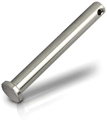 PROTECH Steckbolzen 12x125mm - 1 Stück - Edelstahl V4A Bolzen rostfrei A4 - Sicherungsbolzen, Splintbolzen mit Kopf und Splintloch