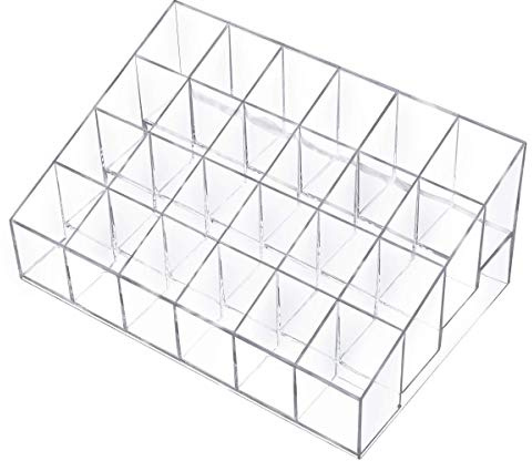Benvivy 24 Plätze Lippenstift Organizer Lippenstift Aufbewahrung Lippenstifthalter Make Up Aufbewahrung Arcyl Transparent Lippenstift Halter