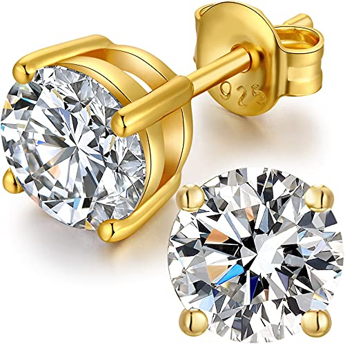 Ohrstecker Herren Or Zirkonia Men Earrings Ohrstecker Diamant Herren Weißgold Silber Zirkonia Ohrringe Ohrringe Silber Mann 6mm
