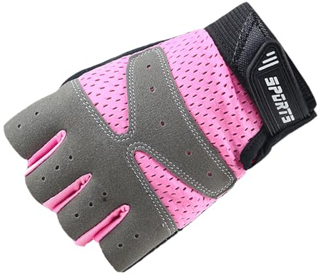 Miokkley Fingerlose Fahrradhandschuhe für Mädchen, Sporthandschuhe für 5–12 Jahre, Mädchen, Klettern, Radfahren, Angeln