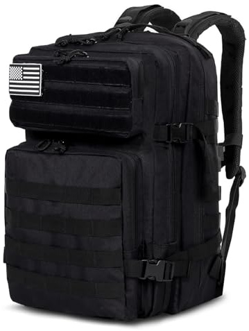 TANTOMI Taktischer Rucksack, 45L Militär Rucksack, Outdoor Rucksack, Travel Backpack, Tactical Backpack mit Klettverschluss, Bundeswehr Rucksack Geeignet für Reisen, Outdoor-Abenteuer