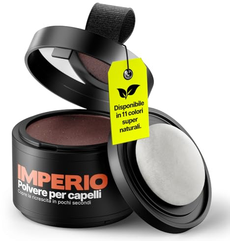 IMPERIO Ansatzpuder - Haar Concealer zur Haarverdichtung für Frauen und Männer, wasserfestes Haar Make-up zum Ansatz kaschieren - 4g (Dunkelrot)