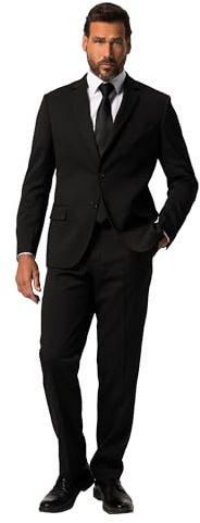 JP 1880 Herren große Größen Übergrößen Menswear L-8XL Anzug Konan, 2-TLG, FLEXNAMIC®, Business schwarz 60 833930100-60