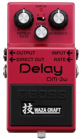 BOSS DM-2W Delay | Premium Waza Craft Gitarreneffektpedal mit analoger Schaltung | Authentische Reproduktion des BOSS DM-2 Vintage-Vibrato | Standard & Custom Spielmodi