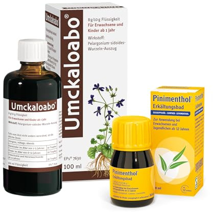 Umckaloabo Tropfen 100ml & Pinimenthol Erkältungsbad 30ml