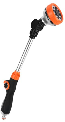 XCDMJ Blumenampel-Gießstab 8 Sprühbilder Garten Schlauch Bewässerung Zauberstab 47cm Lang, Verstellbarer Gießstab Gartenbrause Gartenschlauch Brause Für Gartenbewässerung,Autowäsche, Haustierdusche