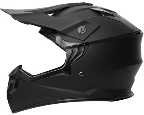 Motocross Helm Kinder, ECE 22.06 Zertifizierung Motorradhelm, Jugend Motorrad Downhill Full Face ATV Helm, Cycling Helmet with Visor, MTB Cross Helm Kinder Mit Belüftung Entlüftung(Black,S)