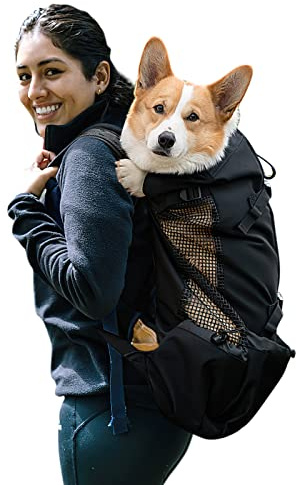 Galatée Hundetragerucksack, Tragbarer Verstellbarer Hunderucksack, Belüfteter Haustiertragerucksack, Haustierrucksack Zum Wandern Im Freien Wandern Bergsteigen Reisen(XL, Schwarz)