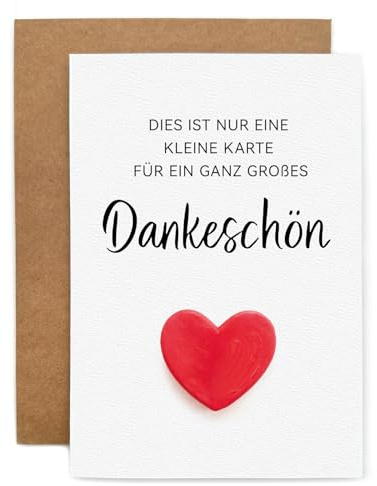 YISCOKO Dankeschön Geschenke-1 PC Dankeskarten 10.5 * 15cm(mit Umschlag aus Kraftpapier und goldene fkleber) Danke Karte Erzieherin,Dankeschön Karte für Familie,Freunde,Kollege