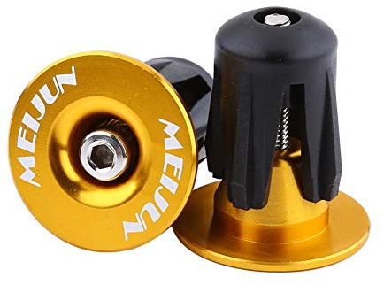 lenkerstopfen lenker endkappen,2 stücke Fahrradlenker Endstopfen Bunte Aluminium Fahrradlenker Lenkergriffe Endstopfen Bike Bar Endkappen Bike Zubehör für Mountainbike Rennrad (Silber)