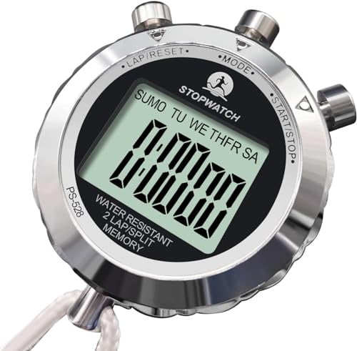 Stoppuhr, Metall Rolilink Stoppuhr für Sport Stoppuhren Timer für Sport und Wettkämpfe