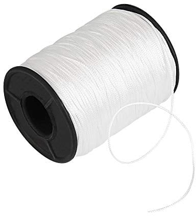 KBNIAN 150Yards Weiß Geflochtene Lift Shade Cord 1,0 mm Fahnenseil Zugschnur für Jalousien Aluminium Blind Shade, Gartenbau Werk und Handwerk