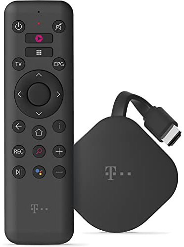 MagentaTV Stick | Fernsehen per WLAN | MagentaTV 100+ HD-Sender | zuhause & mobil, live & zeitversetzt | Streaming-Dienste (u.a. Netflix, Disney+, RTL+, DAZN, WOW, Apple TV+), Android TV, 4K UHD, HDRa