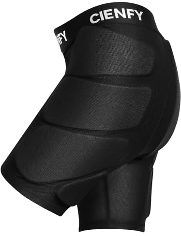 Cienfy Protektive Gepolsterte Shorts mit Eva Steißbeinpolster für Snowboard, Schlittschuh & Ski, 3D Hüftprotektor für Hüfte, Gesäß und Steißbein