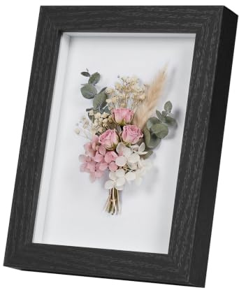 EUGAD 3d Bilderrahmen zum befüllen, 13x18 cm, Schwarz, 1.5cm Tiefer | 3D Objektrahmen, Tiefer Rahmen für Wand- & Tischrahmen, Shadow Box für Fotos, Hochzeitsstrauß, DIY Kunstwerke