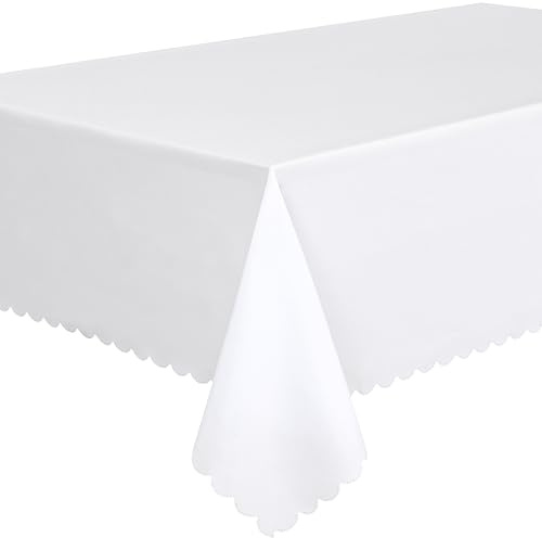 Home Direct Qualitäts Tischdecke Tischtuch Textil Eckig 140 x 180 cm, Tischwäsche, Weiß