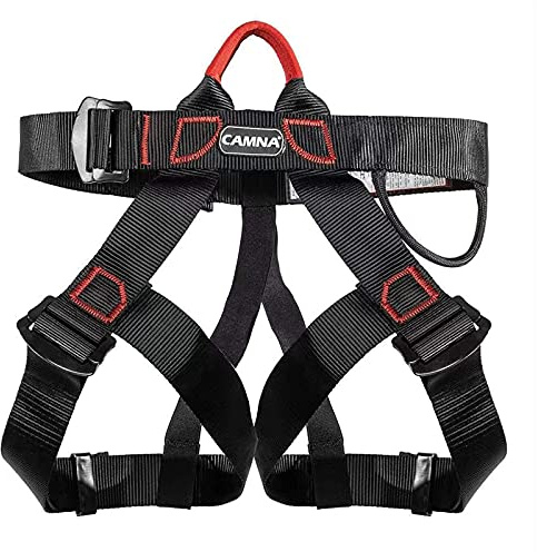 EUNEWR klettergurt kinder Halber Klettergurte Befestigender Klettergut,für Frauen,Männer und Kinder halber Körperklettergurt,für Bäume Steigeisen Bergsteigen Absturzsicherung,Maximale Belastung 800KG