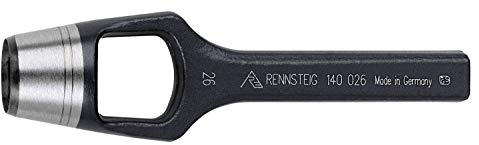 Rennsteig Henkellocheisen (Ø 30 mm, Locheisen, Lochstanzer, Stanzer für Gummi, Leder, Filz, Kunststoff, Kork, Stoff, Stanzwerkzeug) 1400300