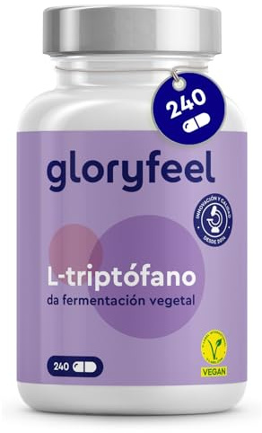 L Tryptophan hochdosiert – 500mg pro Kapsel – 240 vegane Kapseln (8 Monate) | Aus pflanzlicher Fermentation – Laborgeprüft, ohne Zusätze in Deutschland hergestellt