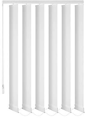 probath ERSATZLAMELLEN 8 Farben 250 cm LANG INDIVIDUELL KÜRZBAR AUSTAUSCHLAMELLEN LAMELLENVORHANG (Weiss, 15er Set)