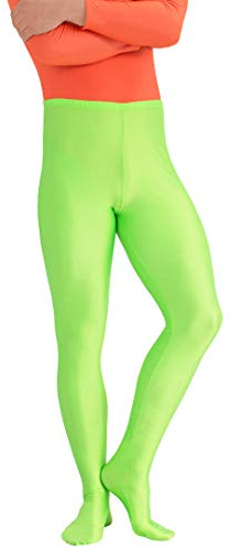 ML-Sport24 Herren Leggings mit Fuß glänzend Stretch Shiny Material: 80% Polyamid 20% Elasthan