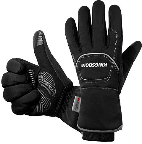 KINGSBOM -40°F Wasserdicht & Winddicht Handschuhe – 3M Thinsulate Winter Touch Screen Warme Handschuhe – zum Radfahren, Reiten, Laufen, für Outdoor-Sport – für Frauen und Männer