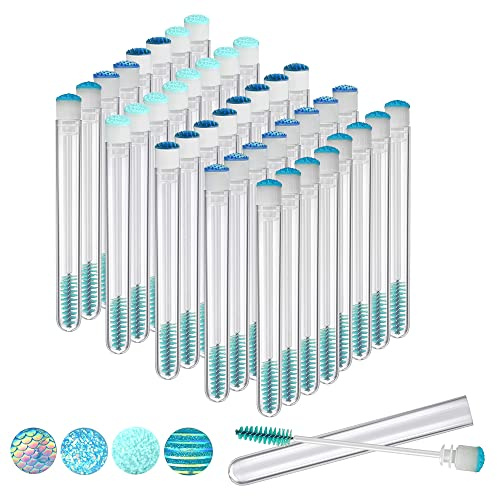 40-teiliges Wimpernverlängerungs-Set von QINERSAW: blaue Diamant-Wimpernbürsten, Wimpernpinseln, Mascarabürstaben tagja Wimpernbür gering Adapter