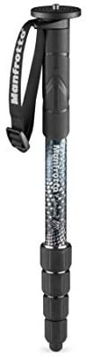Manfrotto Element MII MMELMIIA5BK, leichtes Alu-Reise-Einbeinstativ, 5 Segmente, Handgelenkschlaufe, Gummigriff, Drehverschlüsse, Traglast bis zu 16 kg, für Kompakt-, spiegellose und DSLR-Kameras